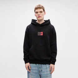 Sweat à capuche en molleton de coton avec logo en dégradé Danohood HUGO noir