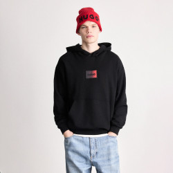 Sweat à capuche en molleton de coton avec logo en dégradé Danohood HUGO noir