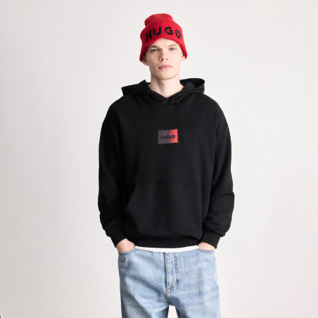 Sweat à capuche en molleton de coton avec logo en dégradé Danohood HUGO noir