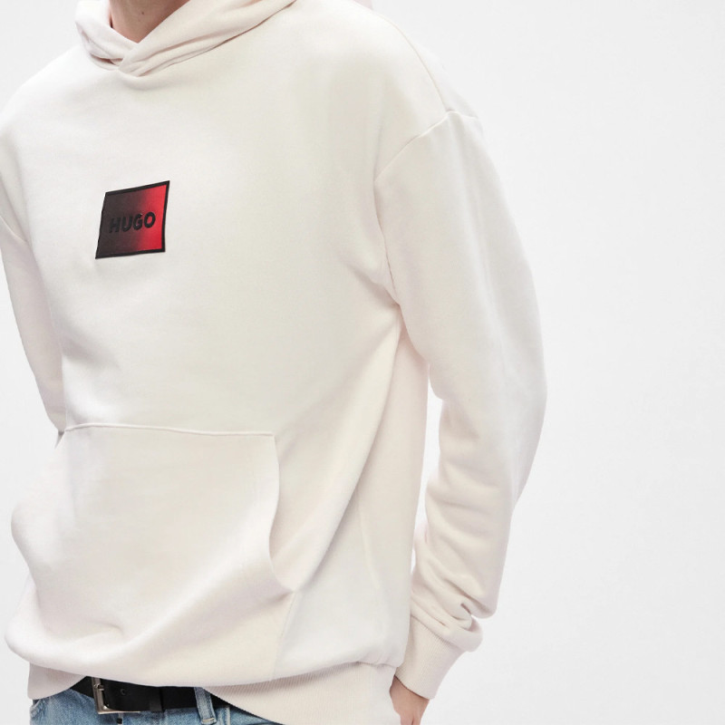Sweat à capuche en molleton de coton avec logo en dégradé Danohood HUGO blanc