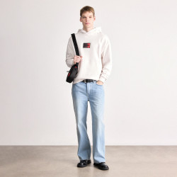 Sweat à capuche en molleton de coton avec logo en dégradé Danohood HUGO blanc