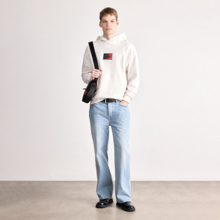 Sweat à capuche en molleton de coton avec logo en dégradé Danohood HUGO blanc