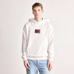Sweat à capuche en molleton de coton avec logo en dégradé Danohood HUGO blanc
