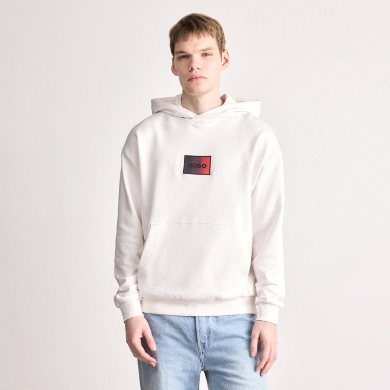 Sweat à capuche en molleton de coton avec logo en dégradé Danohood HUGO blanc