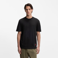 T-shirt en jersey de coton à logo dégradé Danoto HUGO noir
