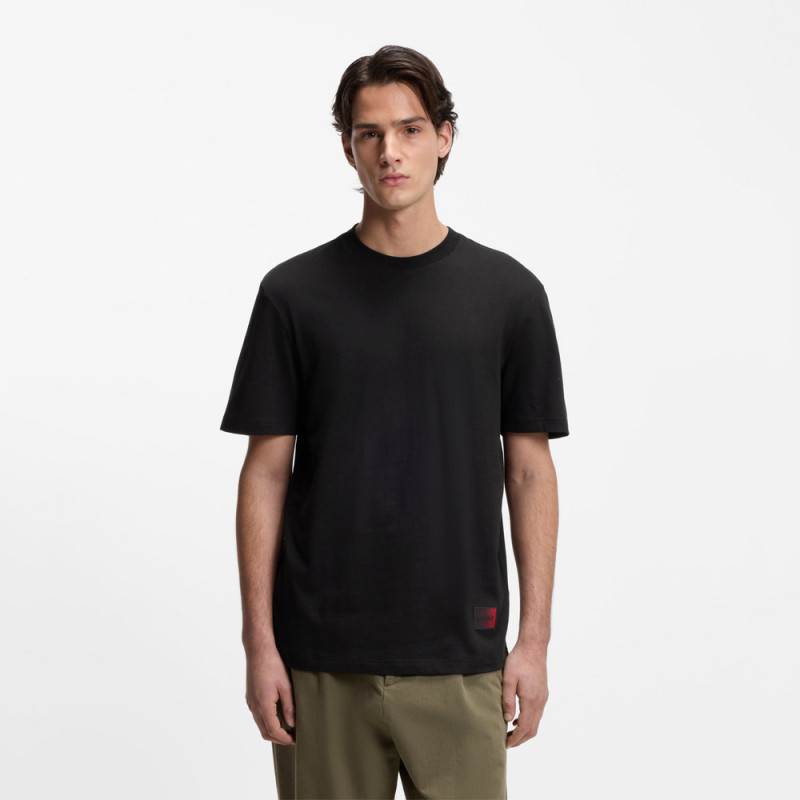 T-shirt en jersey de coton à logo dégradé Danoto HUGO noir