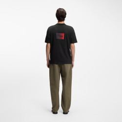 T-shirt en jersey de coton à logo dégradé Danoto HUGO noir