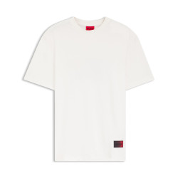 T-shirt en jersey de coton à logo dégradé Danoto HUGO blanc