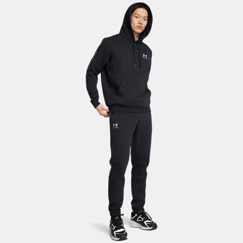 Pantalon de jogging à bandes griffées Icon Fleece UNDER ARMOUR noir