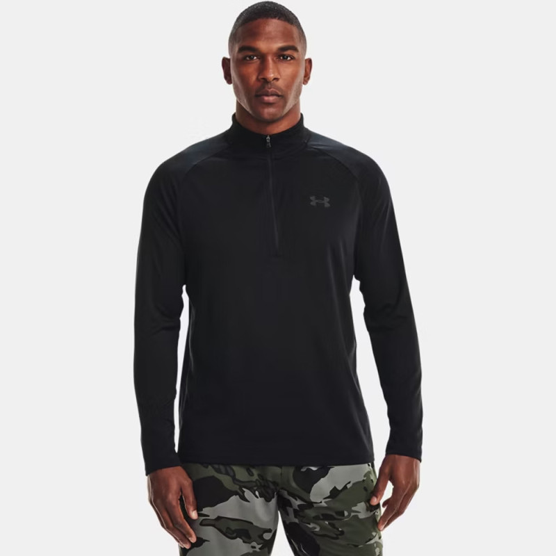 Haut à manches longues et zip Tech™ UNDER ARMOUR noir