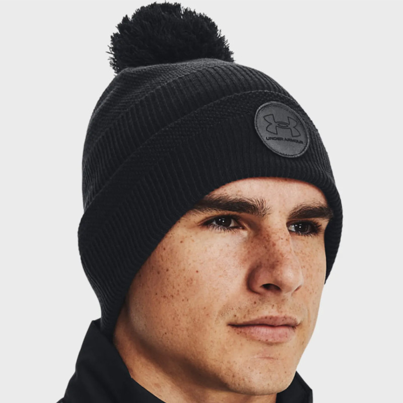 Bonnet à revers Driver Pom-BLK UNDER ARMOUR noir