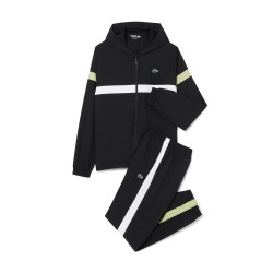 Ensemble survêtement Sport color-block LACOSTE noir et blanc