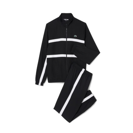 Ensemble survêtement Sport imprimé LACOSTE noir et blanc