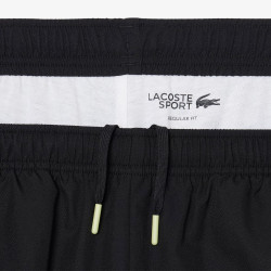 Ensemble survêtement Sport color-block LACOSTE noir et blanc