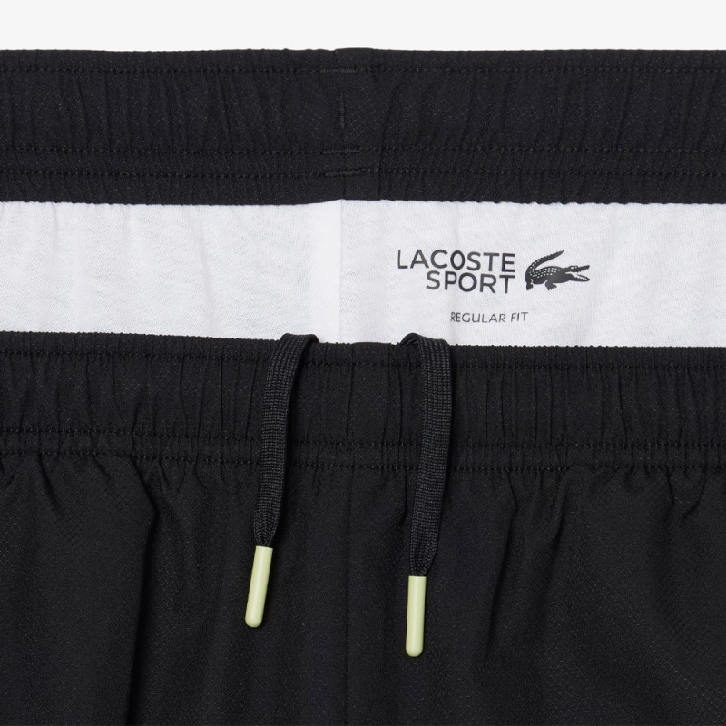 Ensemble survêtement Sport color-block LACOSTE noir et blanc