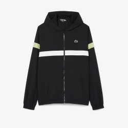 Ensemble survêtement Sport color-block LACOSTE noir et blanc