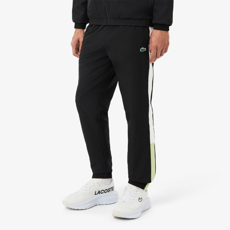 Ensemble survêtement Sport color-block LACOSTE noir et blanc