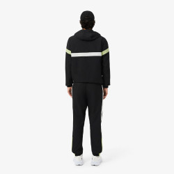 Ensemble survêtement Sport color-block LACOSTE noir et blanc