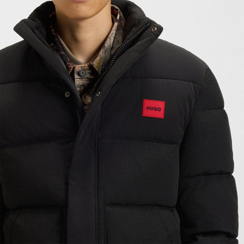 Veste matelassée déperlante avec patch logo Balto2541 HUGO noire