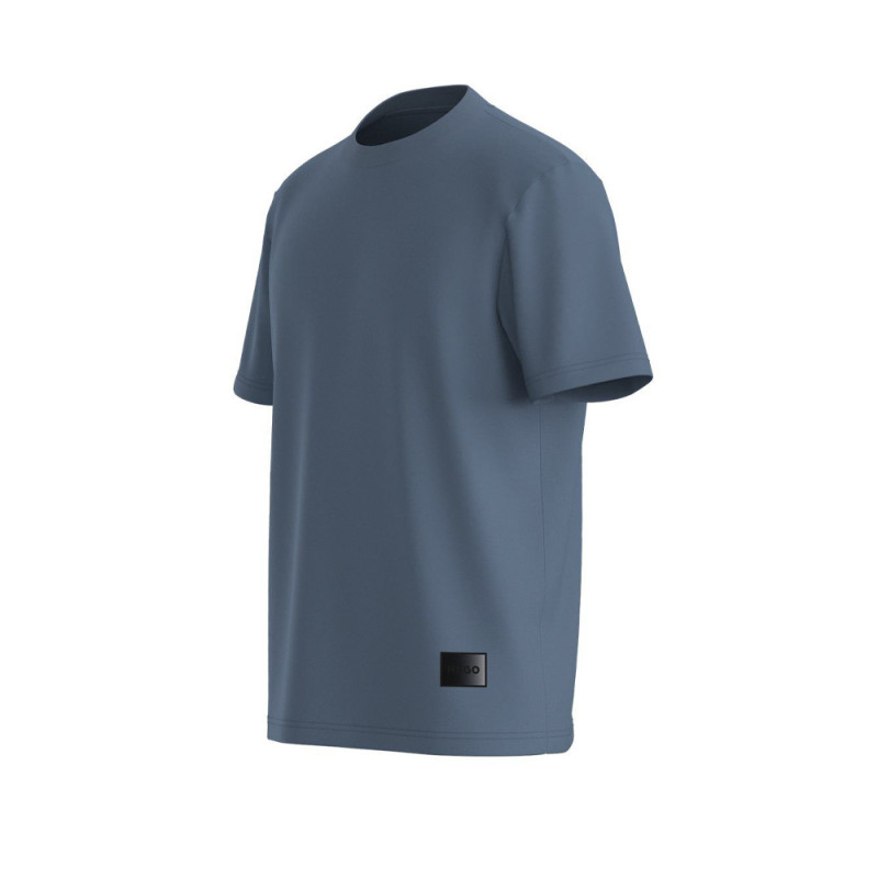 T-shirt en jersey de coton à logo dégradé Danoto HUGO bleu