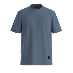 T-shirt en jersey de coton à logo dégradé Danoto HUGO bleu
