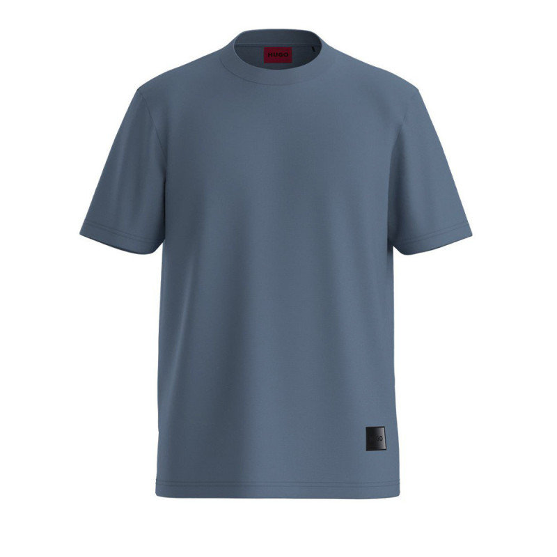 T-shirt en jersey de coton à logo dégradé Danoto HUGO bleu