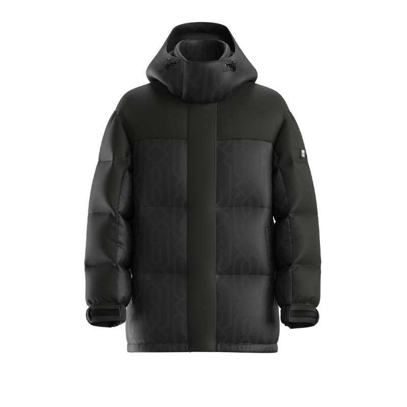 Doudoune à capuche avec imprimé Melmus2541 HUGO noire