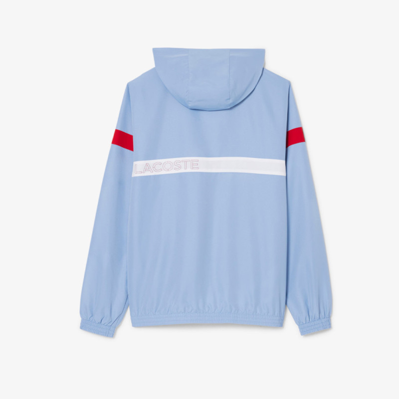 Ensemble survêtement Sport color-block LACOSTE bleu et blanc
