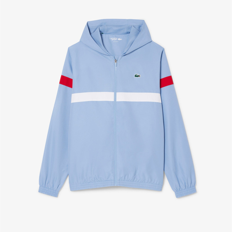 Ensemble survêtement Sport color-block LACOSTE bleu et blanc