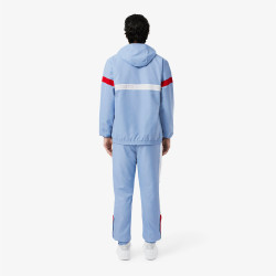 Ensemble survêtement Sport color-block LACOSTE bleu et blanc