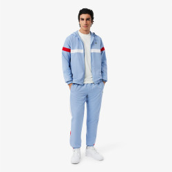 Ensemble survêtement Sport color-block LACOSTE bleu et blanc