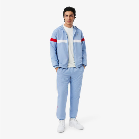 Ensemble survêtement Sport color-block LACOSTE bleu et blanc