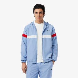 Ensemble survêtement Sport color-block LACOSTE bleu et blanc