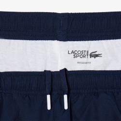 Ensemble survêtement Sport imprimé LACOSTE bleu marine et blanc