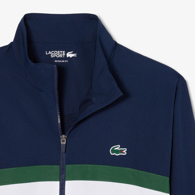 Ensemble survêtement Sport imprimé LACOSTE bleu marine et blanc