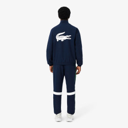 Ensemble survêtement Sport imprimé LACOSTE bleu marine et blanc
