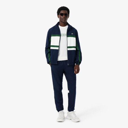 Ensemble survêtement Sport imprimé LACOSTE bleu marine et blanc
