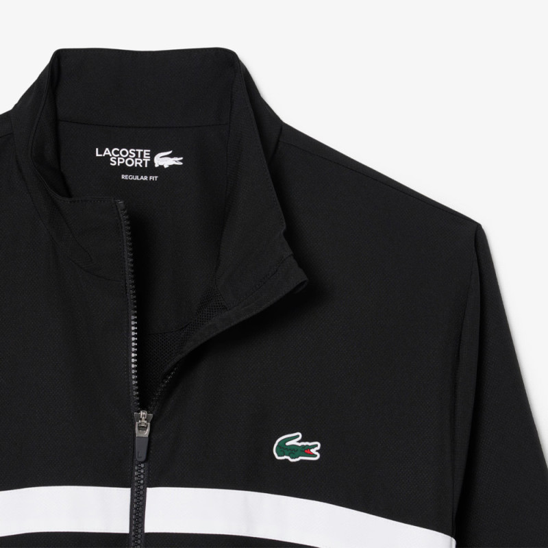 Ensemble survêtement Sport imprimé LACOSTE noir et blanc