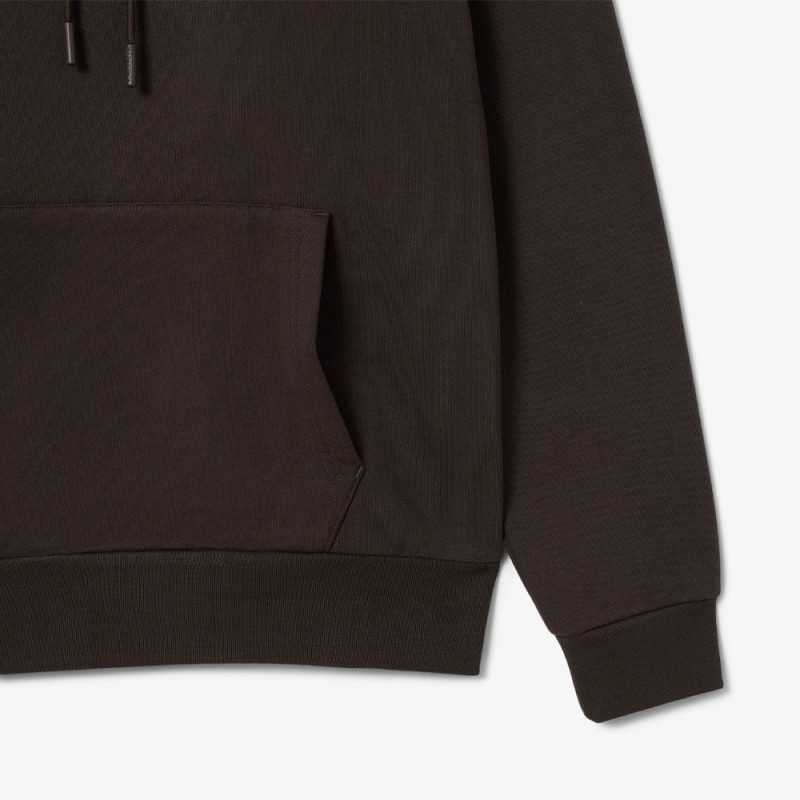 Sweatshirt à capuche molleton LACOSTE marron