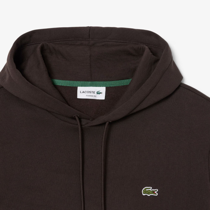 Sweatshirt à capuche molleton LACOSTE marron