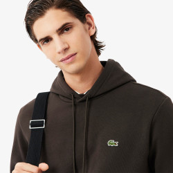 Sweatshirt à capuche molleton LACOSTE marron