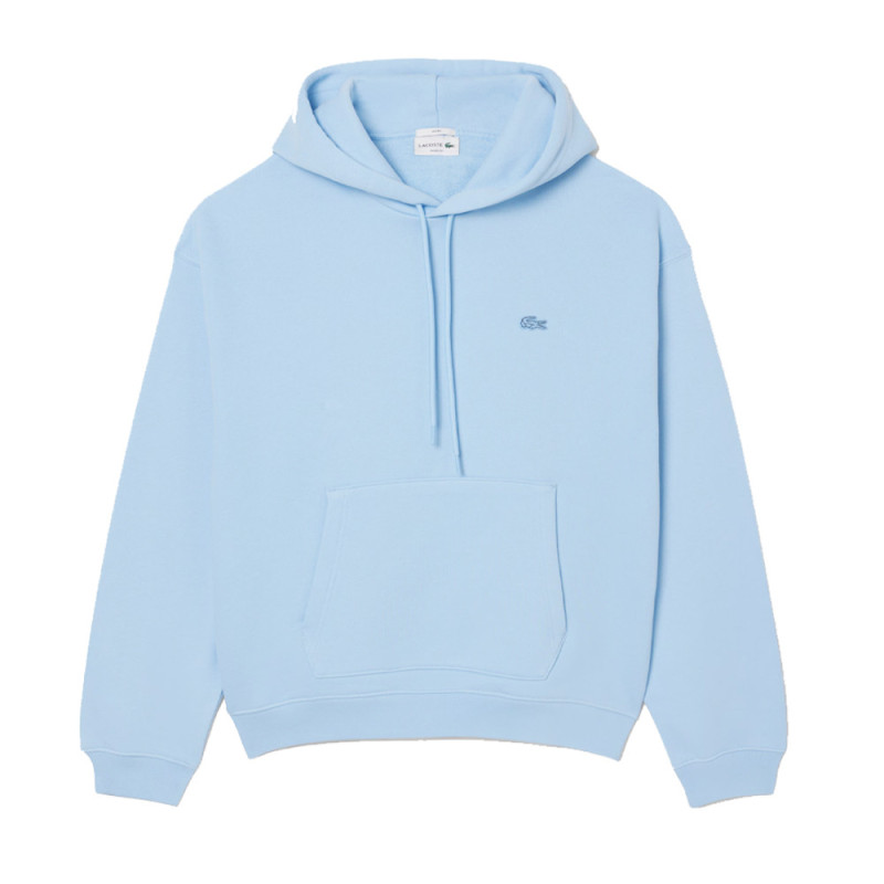 Sweatshirt à capuche molleton épais LACOSTE bleu clair