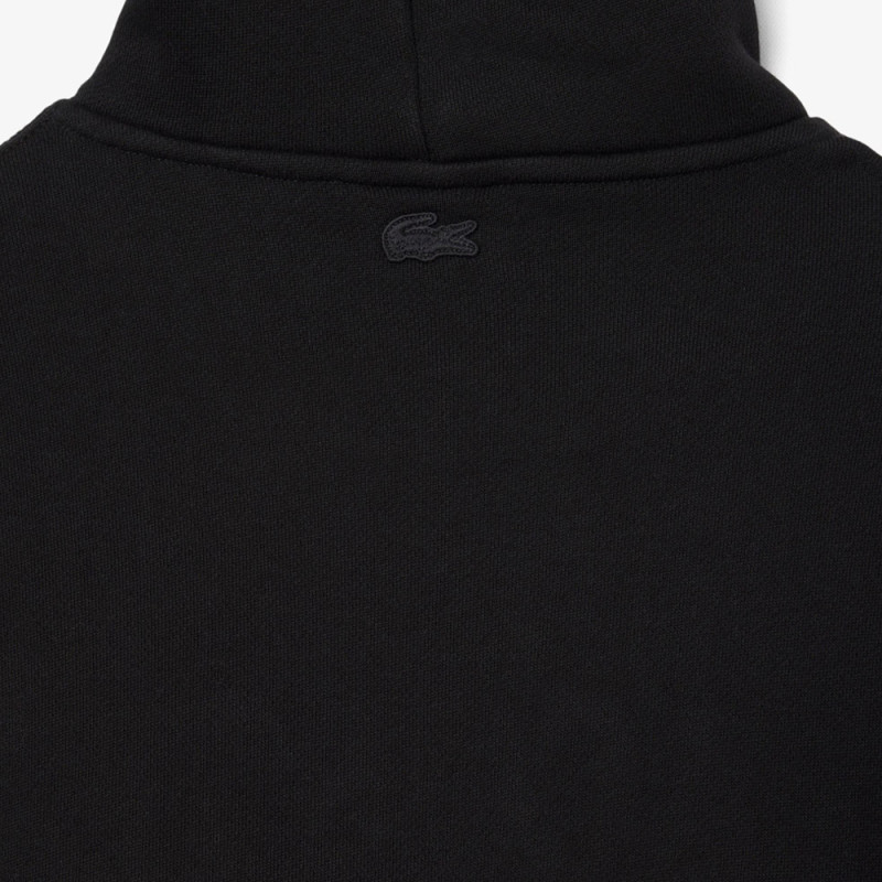 Sweatshirt à capuche loose fit brodé LACOSTE noir