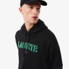 Sweatshirt à capuche loose fit brodé LACOSTE noir