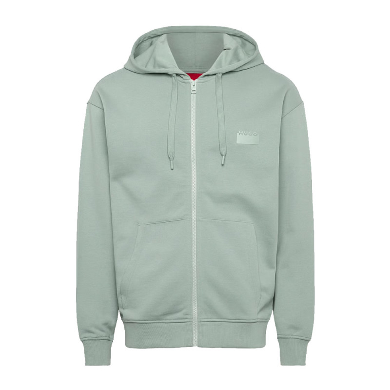 Sweat zippé à capuche Hugo DELASTOMER – Vert – Confort relax et style minimaliste