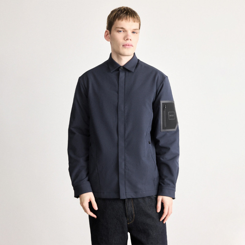 Surchemise matelassée déperlante ST_Expedit Padded L BOSS bleu foncé