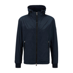 VESTE BOSS BLEU MARINE COUPE RÉGULIÈRE DÉPERLANTE AVEC CAPUCHE AMOVIBLE CALLERO21