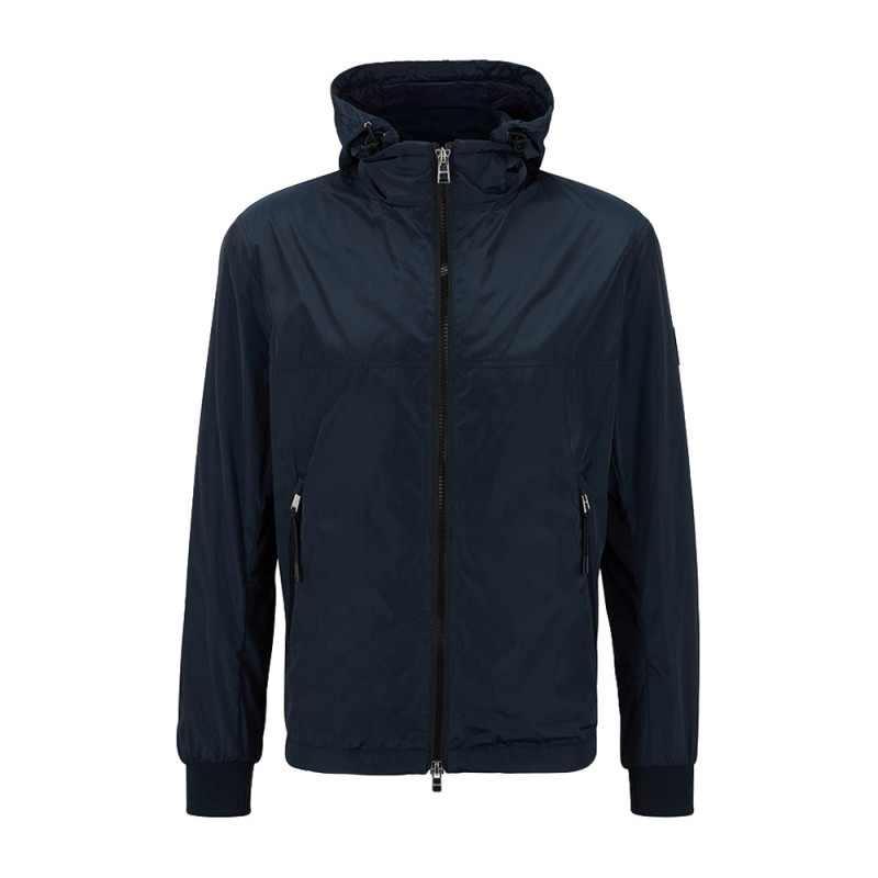 VESTE BOSS BLEU MARINE COUPE RÉGULIÈRE DÉPERLANTE AVEC CAPUCHE AMOVIBLE CALLERO21