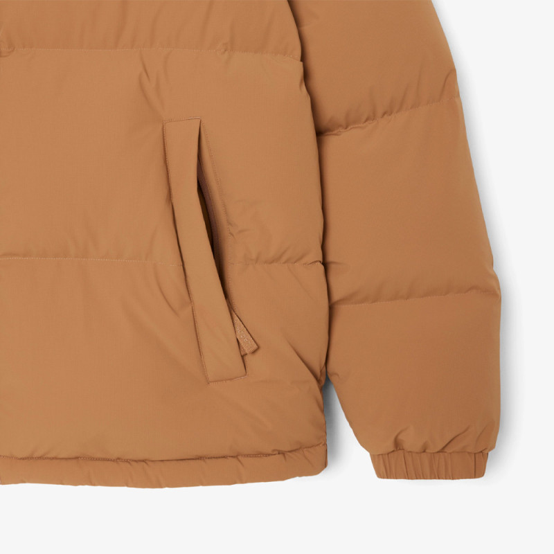 Doudoune à capuche déperlante LACOSTE marron