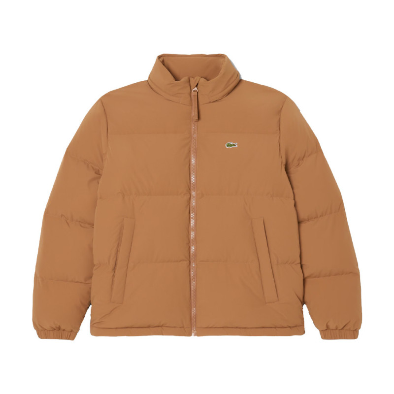 Doudoune à capuche déperlante LACOSTE marron